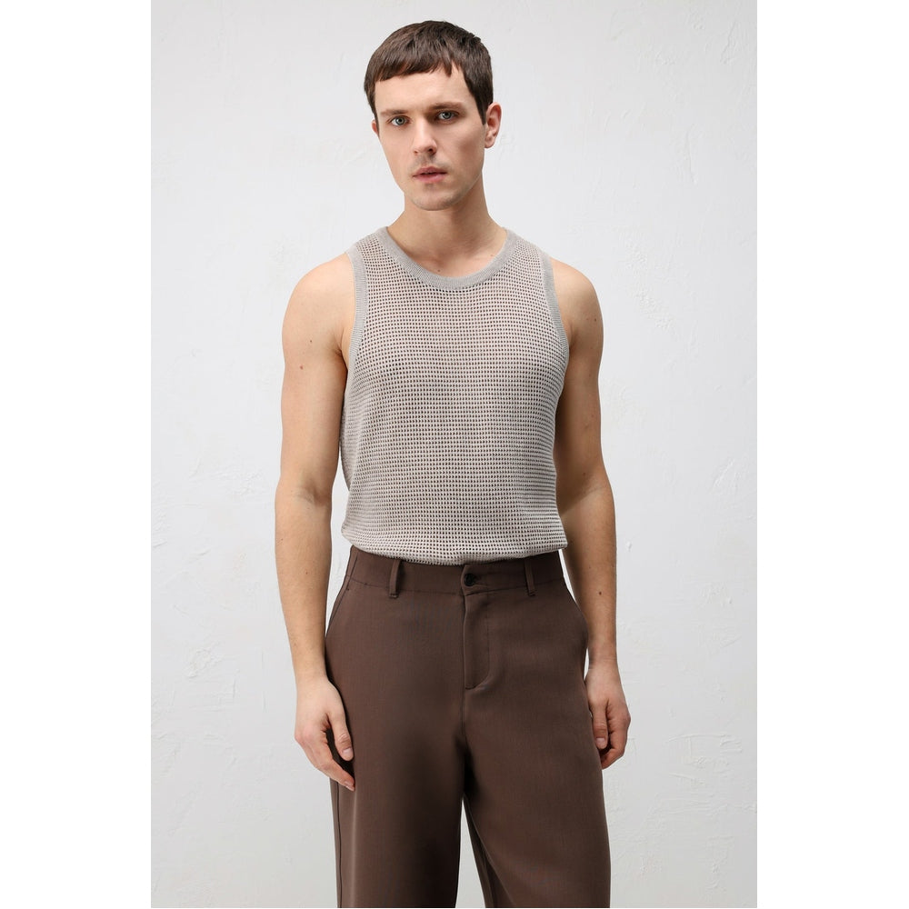Antioch Mens Knitwear Tank Top In Natural