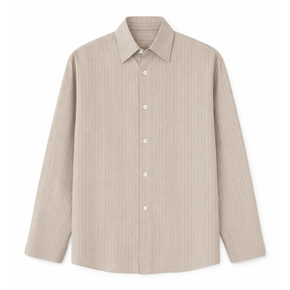 Antioch Mens Long Sleeve Stripe Shirt In Mink