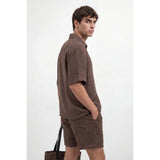 Antioch Mens Short Sleeve Shirt In Brown