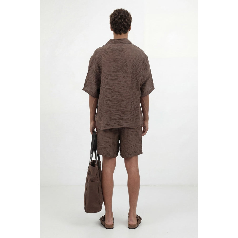 Antioch Mens Short Sleeve Shirt In Brown