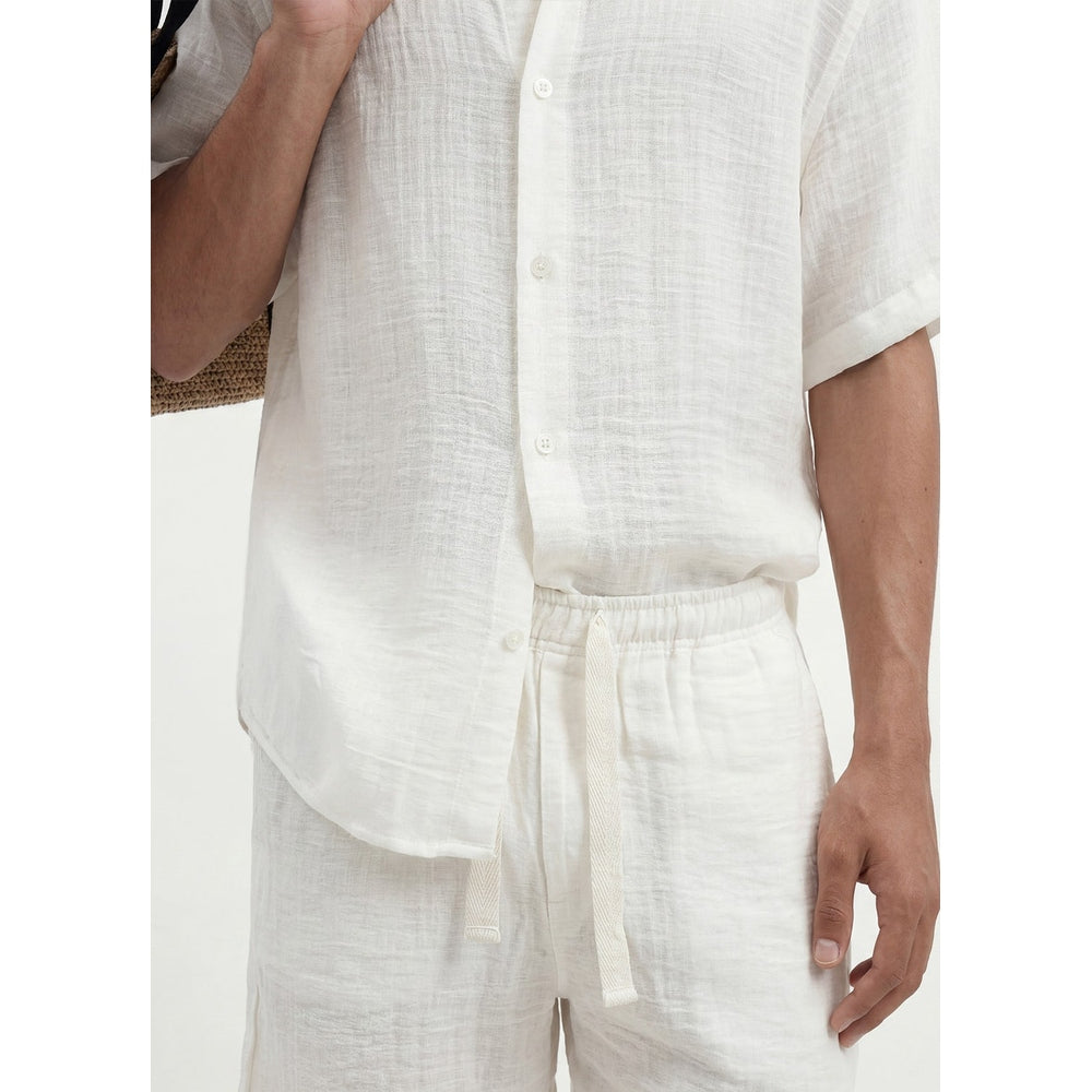 Antioch Mens Short Sleeve Shirt In Ecru