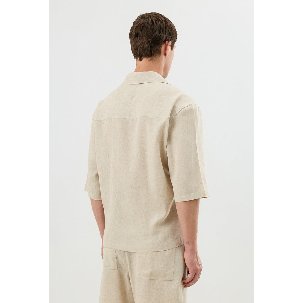 Antioch Mens Linen Shirt In Natural