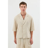 Antioch Mens Linen Shirt In Natural