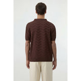 Antioch Mens Knitwear Golfer In Brown