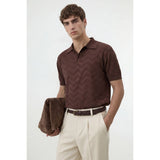 Antioch Mens Knitwear Golfer In Brown