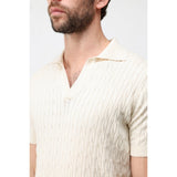 Antioch Mens Knitwear Golfer In Natural