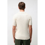 Antioch Mens Knitwear Golfer In Natural