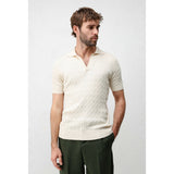 Antioch Mens Knitwear Golfer In Natural