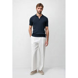 Antioch Mens Knitwear Golfer In Navy Blue