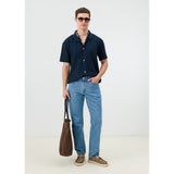 Antioch Mens Protai Knit Golfer In Navy Blue