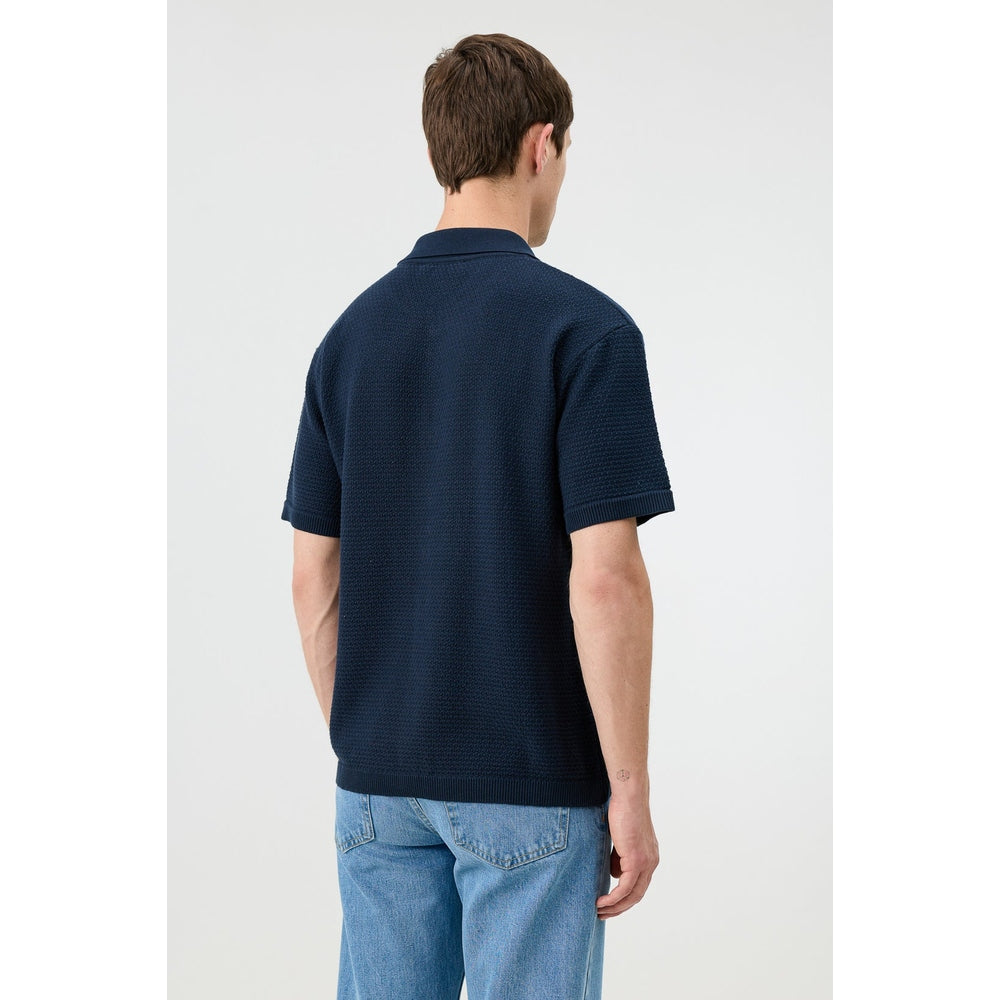 Antioch Mens Protai Knit Golfer In Navy Blue