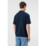 Antioch Mens Protai Knit Golfer In Navy Blue