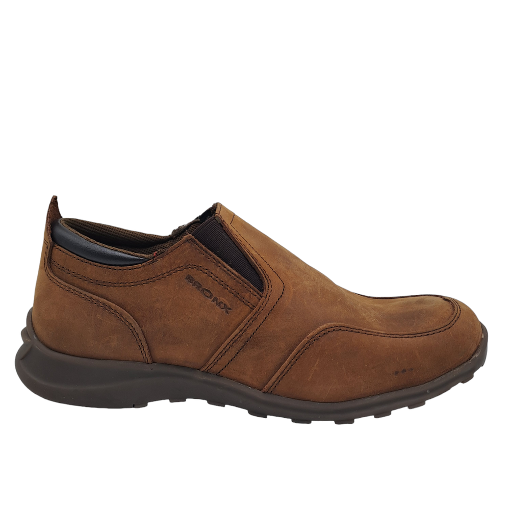 Bronx Mens Strike Sandiego Slip-On Shoes In Dark Brown