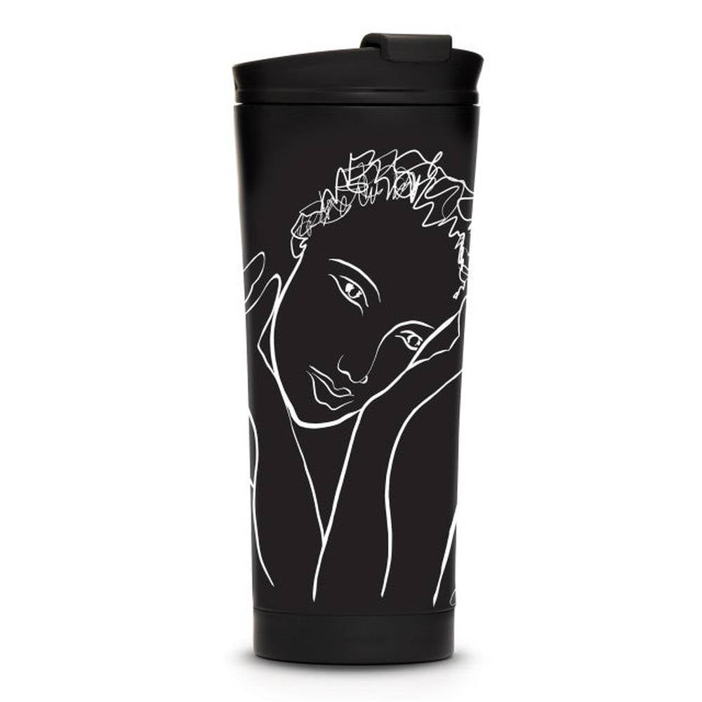 Carrol Boyes Full Of Grace Travel Mug In Black