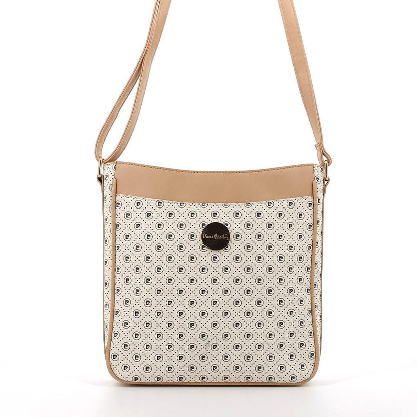 Pierre Cardin Karina Crossbody Bag In Beige & White
