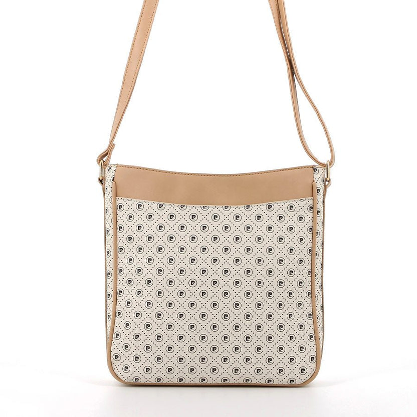 Pierre Cardin Karina Crossbody Bag In Beige & White