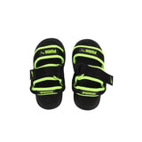 Puma Boys Crony Soft 2.0 Zadp Sandals In Black & Lime