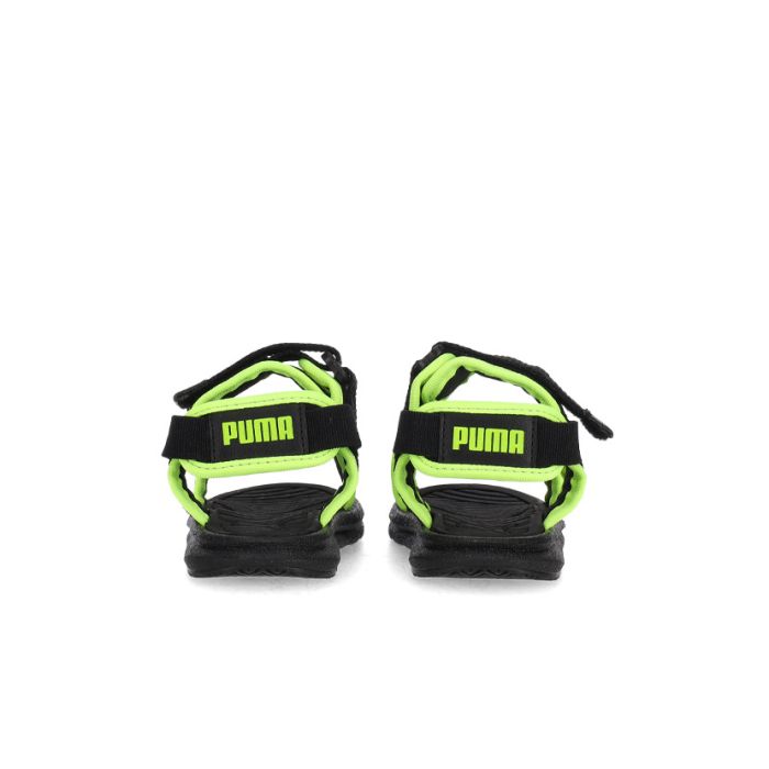 Puma Boys Corny Soft 2.0 Inf Sandals In Black & Lime