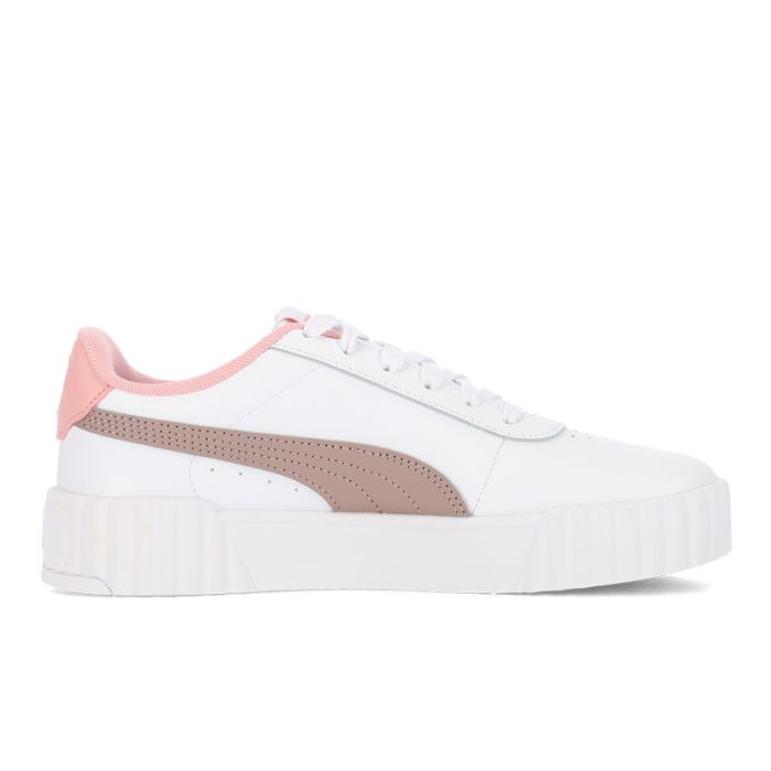 Puma Girls Carina 3.0 Ps Sneaker In White/Sand