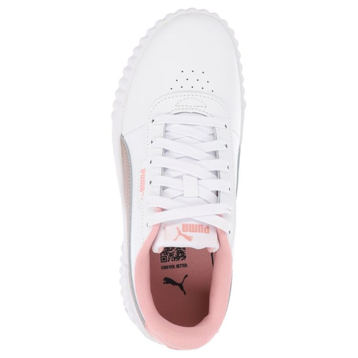 Puma Girls Carina 3.0 Ps Sneaker In White/Sand