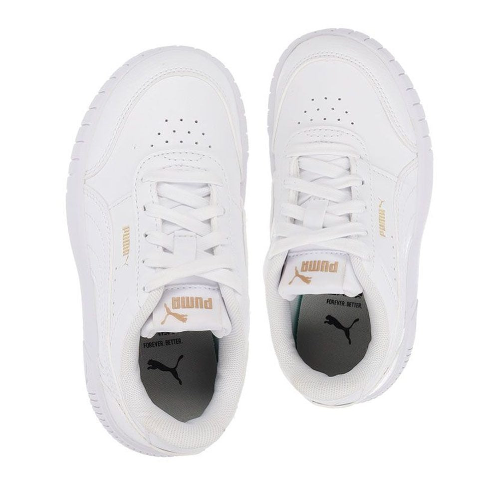 Puma Kids Carina Mia Jr Shoes In White & Gold