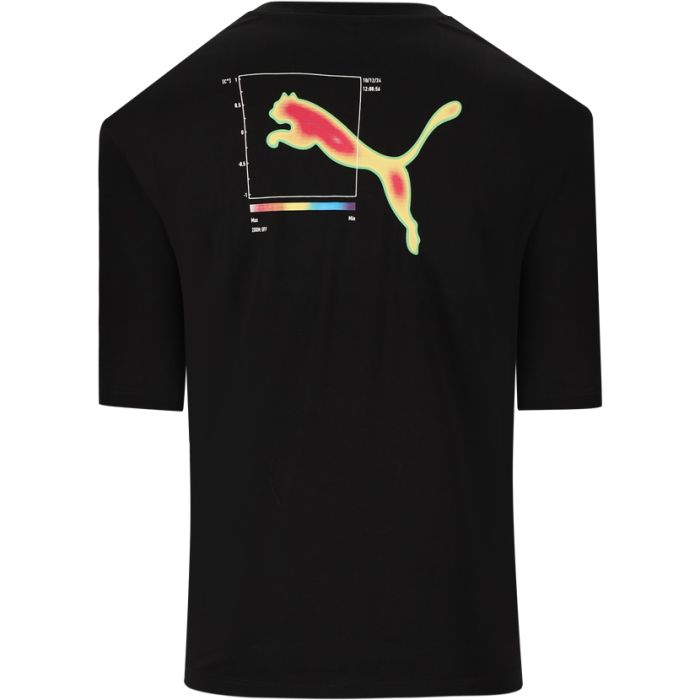 Puma Mens Graphic Back T-shirt In  Black