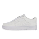 Puma Kids Rebound Slam Low Jr Shoes In White And Grey