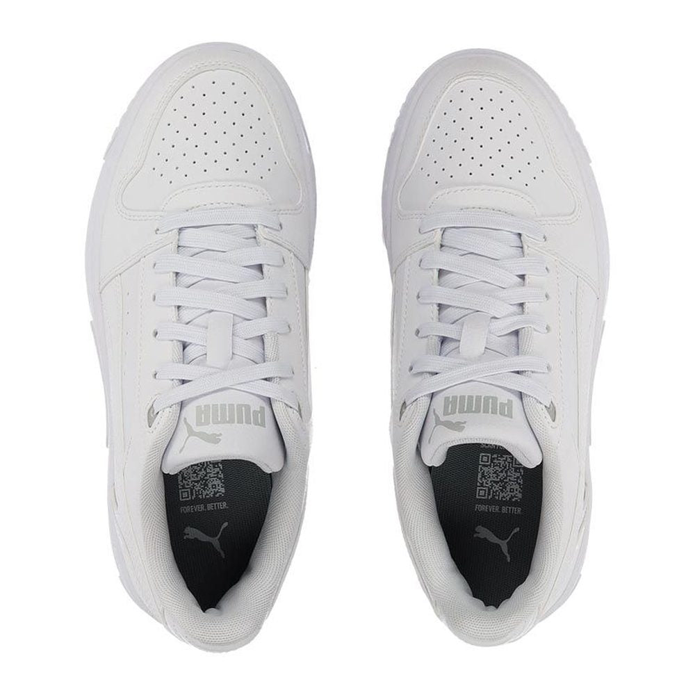 Puma Kids Rebound Slam Low Jr Shoes In White And Grey