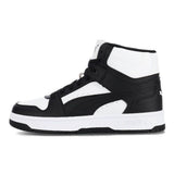Puma Kids Rebound Slam Mid Jr Shoes In White & Black