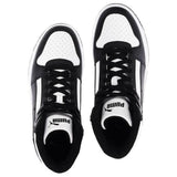 Puma Kids Rebound Slam Mid Jr Shoes In White & Black