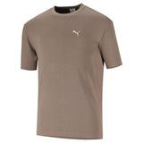 Puma Mens Essential Elevated Short Sleeves T-Shirt In Mouse Gray