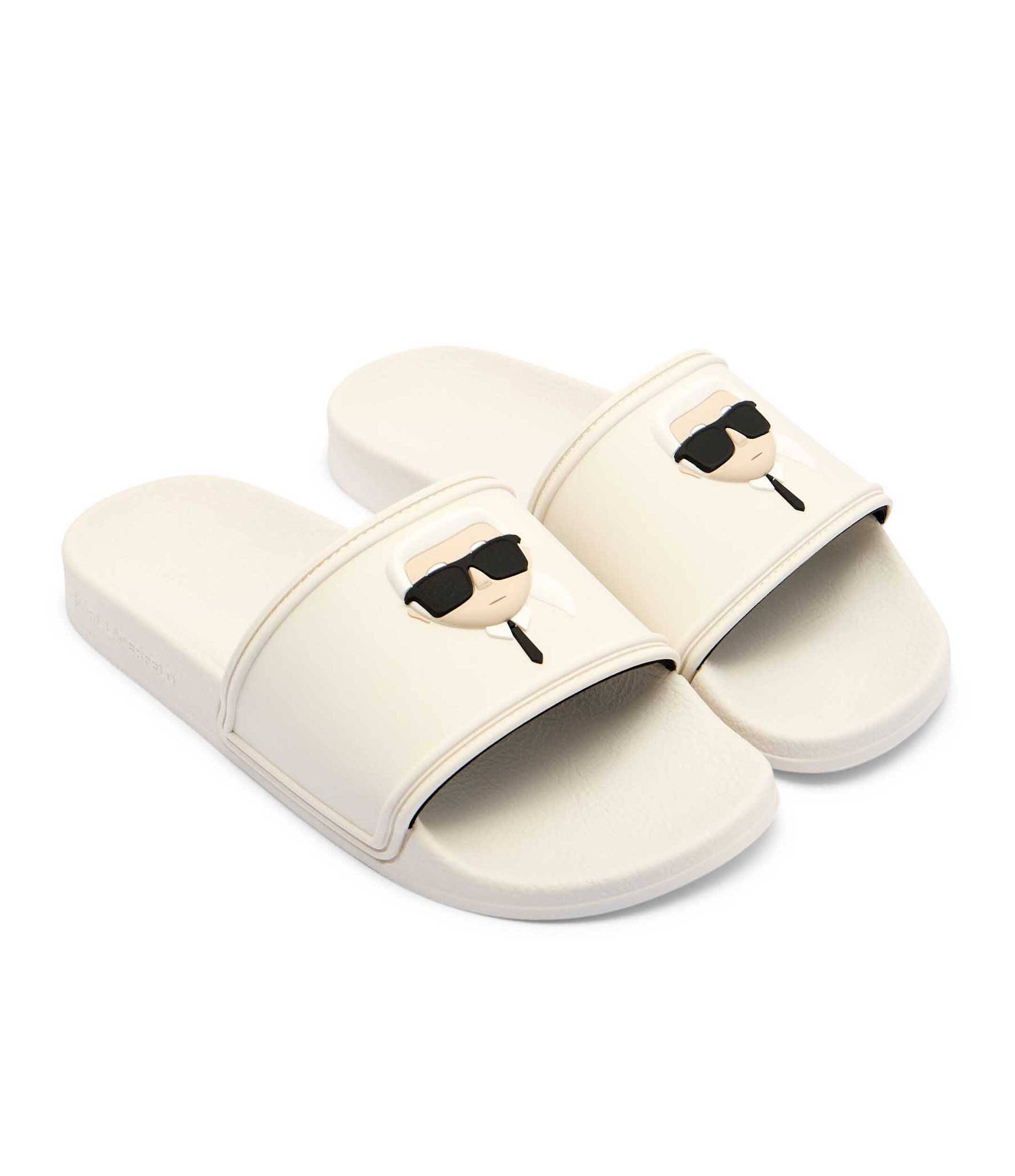 Karl Lagerfeld Womens Kondo Nft Slides Off White