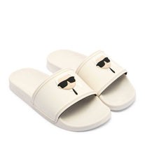 Karl Lagerfeld Womens Kondo Nft Slides Off White