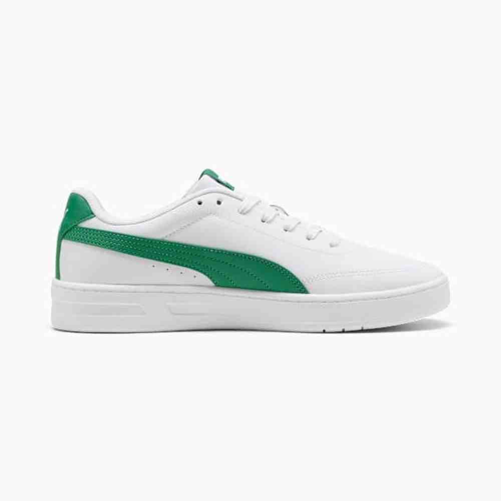 Puma Unisex Adults Court Classic Clean Sneakers In White/Green