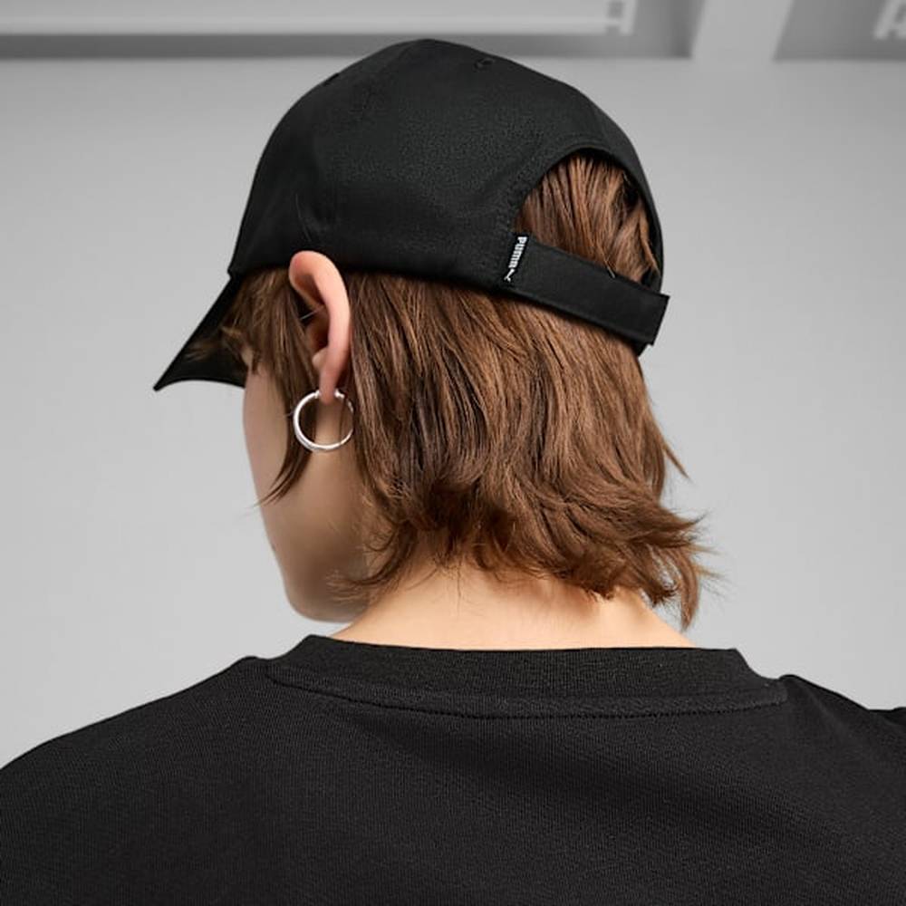 Puma Mens Essentials Metal Puma Cat Baseball Cap In Puma Black
