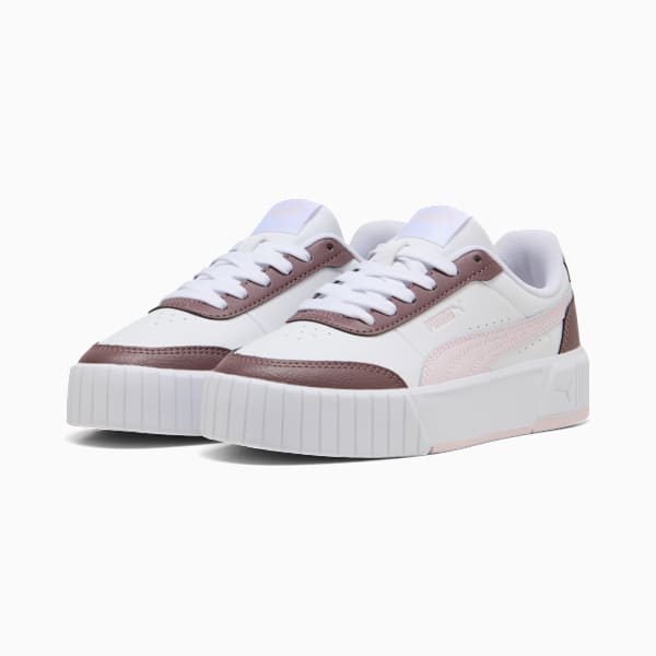 Puma Girls Carina Mia V Infants Shoes in White & Mauve