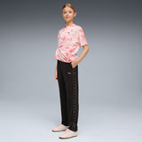Puma Girls Tape High Waist Relaxed Sweatpants In Black
