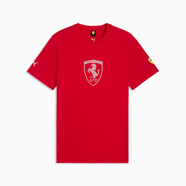 Puma Men Ferrari Tonal Shield Tee Red