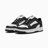 Puma Unisex Rebound Slam Lo Junior Shoes In Black & White