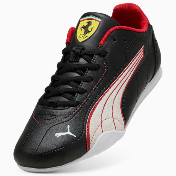 Puma Mens Ferrari catch Shoes In Black & White