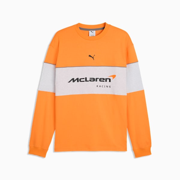 Puma Mens Mclaren Long Sleeve T-Shirt In Papaya