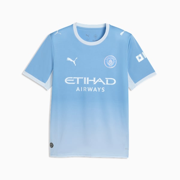 Puma Unisex Manchester Home Jersey Replica T-Shirt In Light Blue