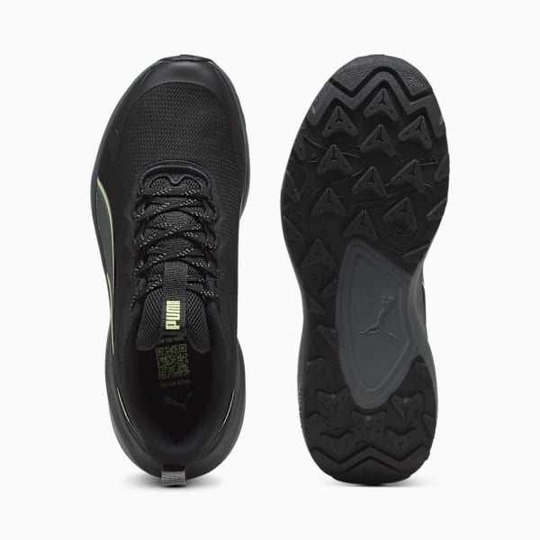 Puma Mens Skyrocket Lite Trail Sneakers In Black/Dark Gray/Apple Spritz