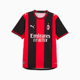 Puma Mens AC Milan Authentic Home Jersey In Black & Red