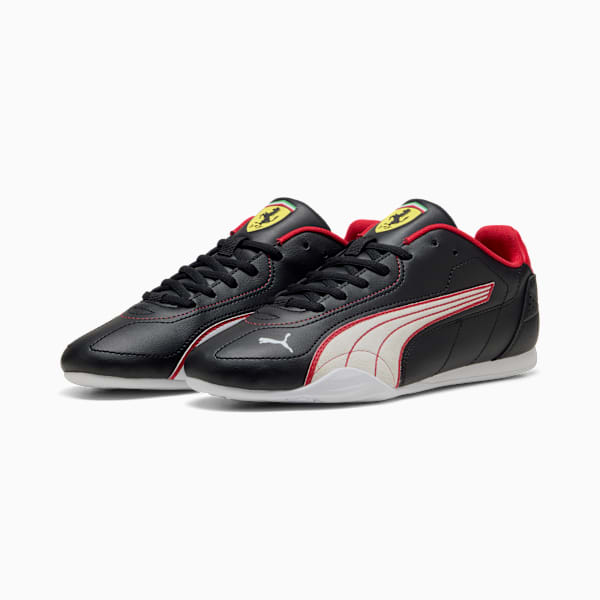 Puma Mens Ferrari catch Shoes In Black & White