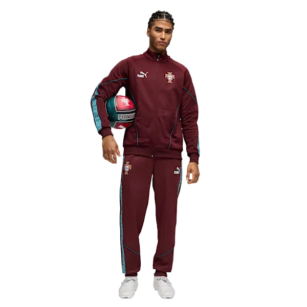 Puma Mens FPF King Anthem Jacket In Ruby Shimmer-Sea Glass