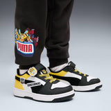 Puma Boys Transformers Rebound Slam Lo Ac+ Sneakers in Black & Yellow
