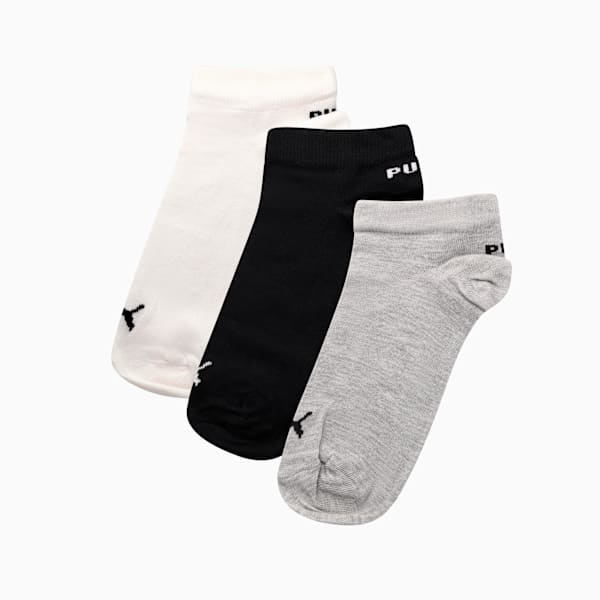 Puma Womens 3 Pack Low Cut Soks In White & Black
