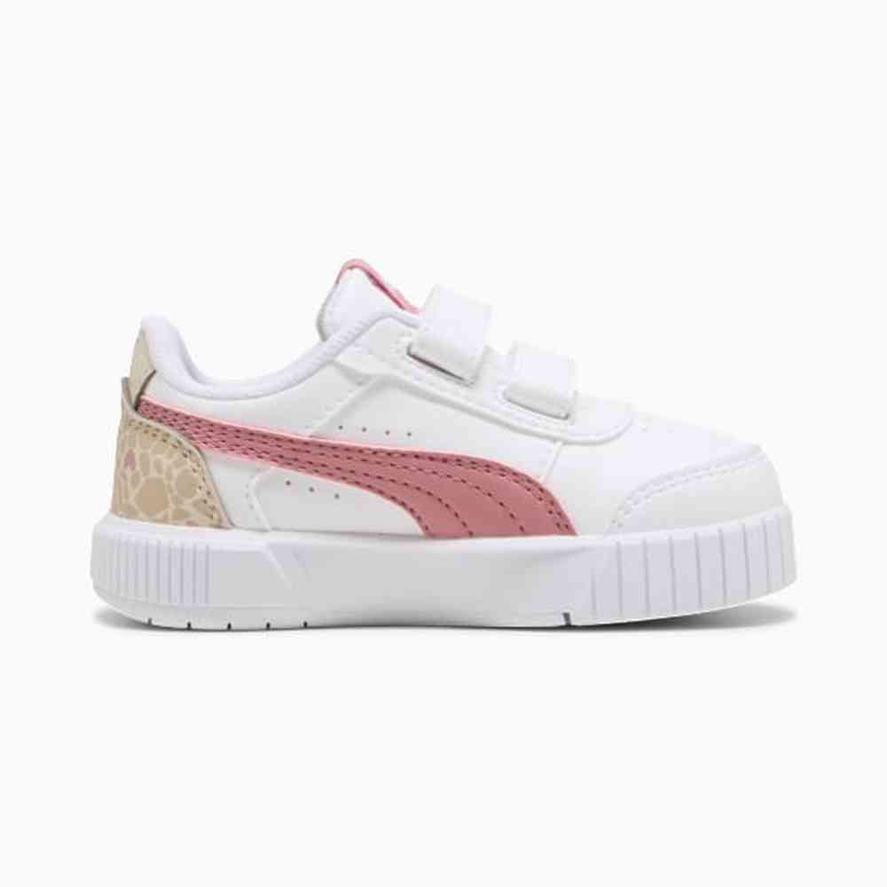 Puma Girls Carina Mia Winter Safariv Infants Sneakers In White/Dusky Rosewood