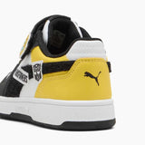 Puma Boys Transformers Rebound Slam Lo Ac+ Sneakers in Black & Yellow